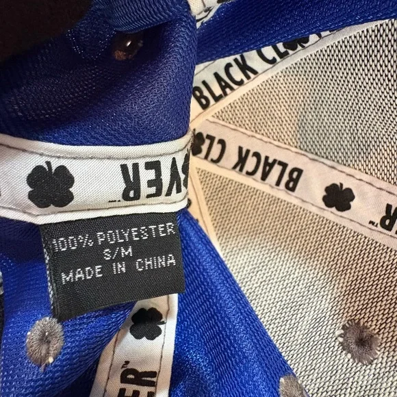 Black Clover Blue Cap with Gray Clover | Premium Clover Original Design | Unisex - Picture 5 of 6